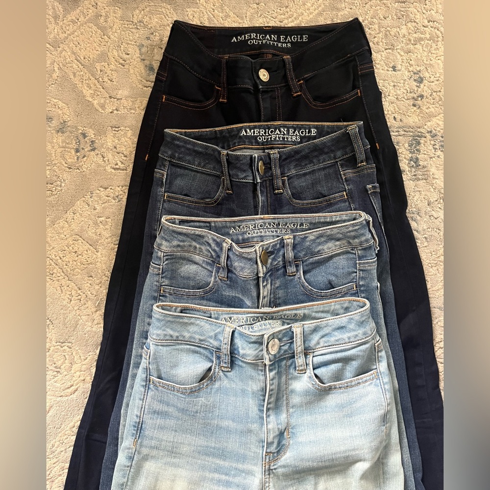 LOT - American Eagle Outfitters High Rise Jeggings - Size 00R - Picture 1 of 1